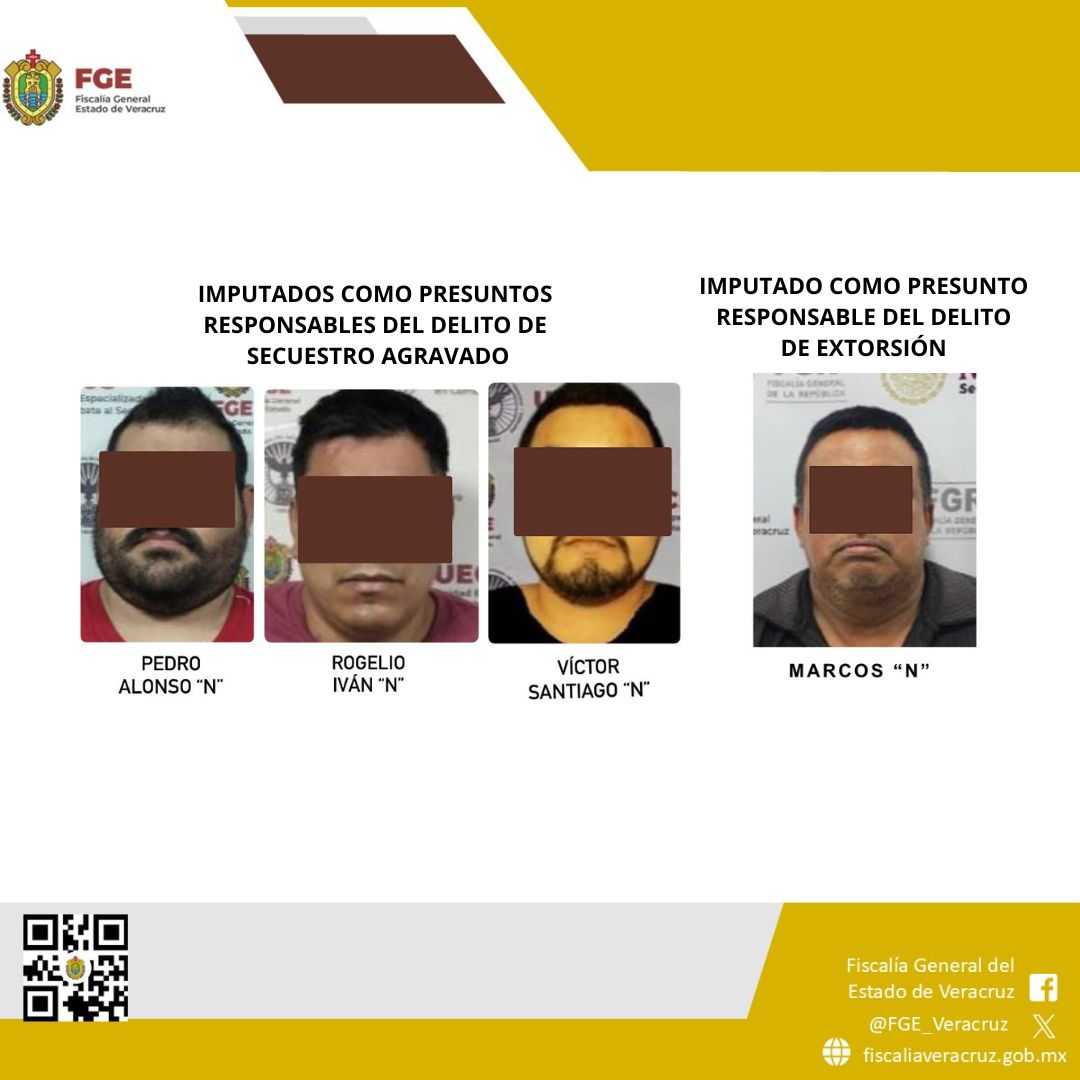 En Minatitlán y Xalapa, UECS realizó dos imputaciones por los delitos de secuestro agravado y extorsión