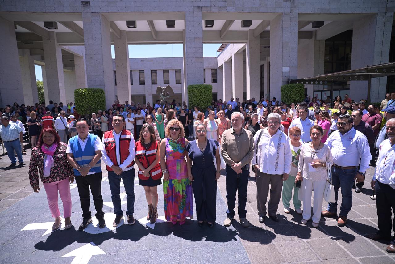 Participa Congreso de Veracruz en simulacro nacional de sismo