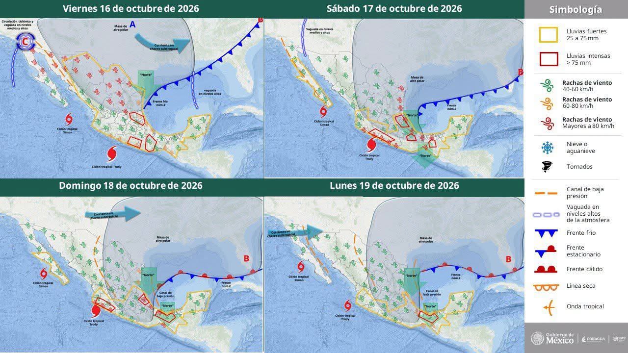 Mantiene Veracruz Alerta Gris por lluvias intensas y evento de Norte: SPC