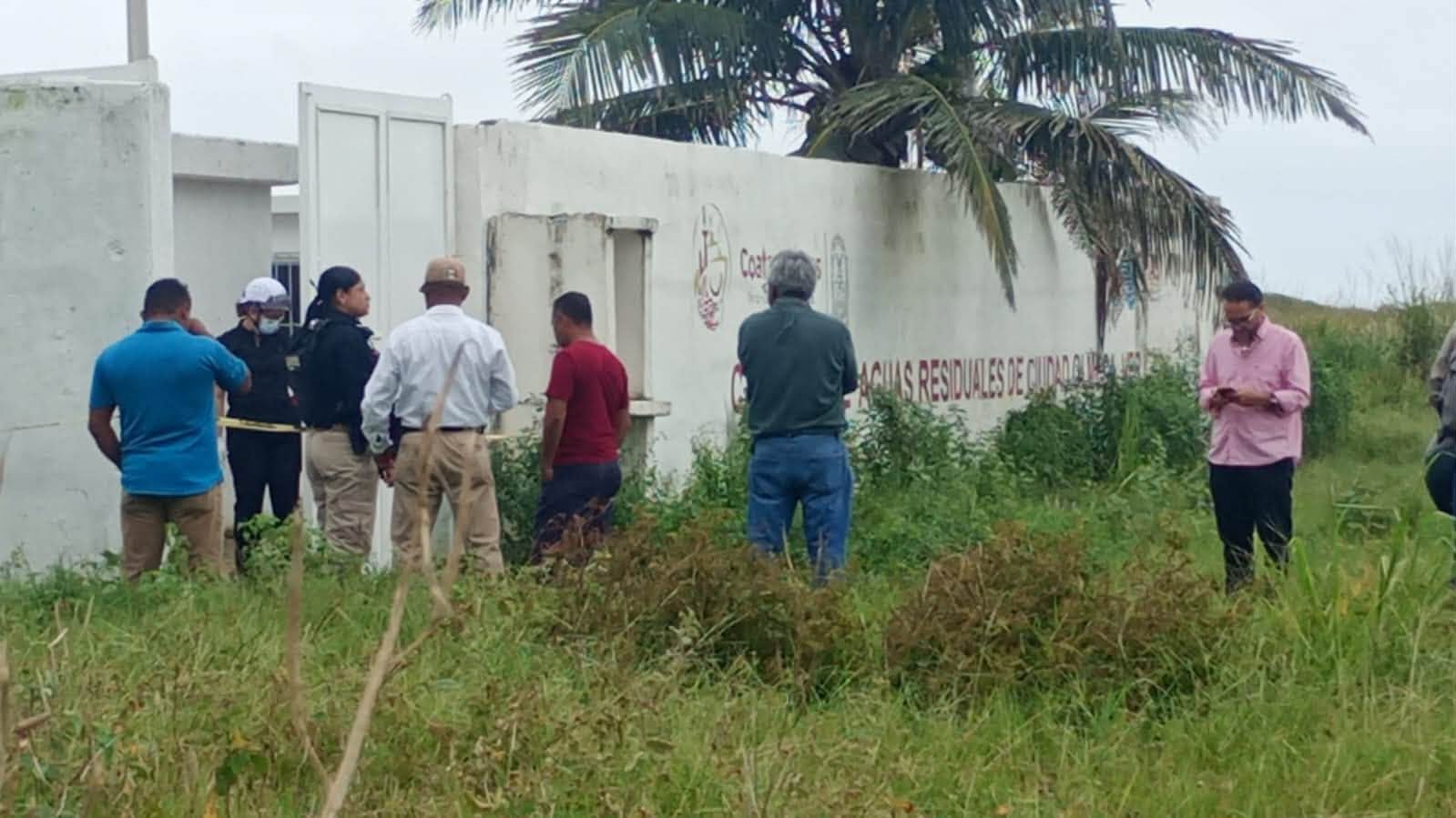 Investigan fallecimiento de operador en instalaciones de agua al poniente de Coatzacoalcos
